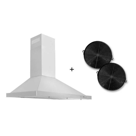 Dunstabzugshaube, 400 CFM, 36 in., Edelstahl, Wand-Mountable, Gebürsteter Edelstahl, Wandhauben