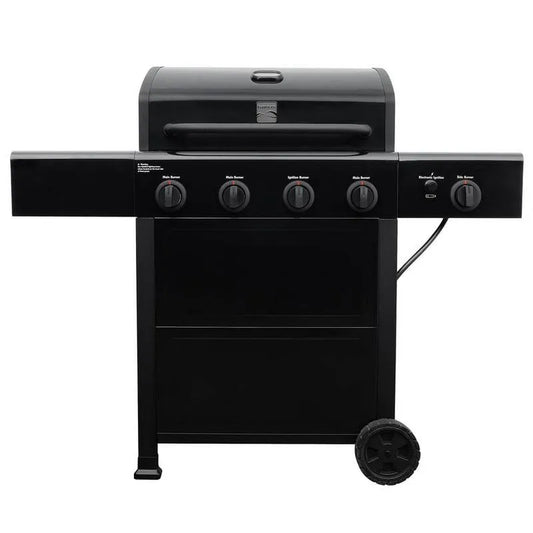 Offener Karren Propan Gas BBQ Grill, 4 Brenner, Flüssigpropan, Schwarz