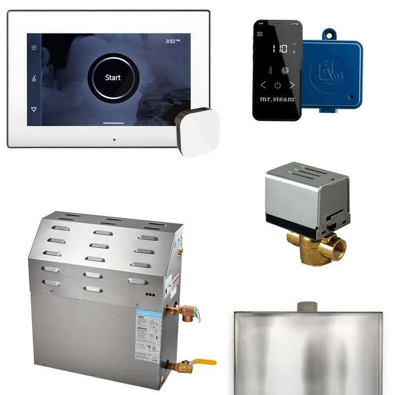 Generator, 12000 W, Öl geriebene Bronze, 12 kW, Dampfdusche Generator Paket mit iSteamX-Steuerung in Weißöl geriebene Bronze