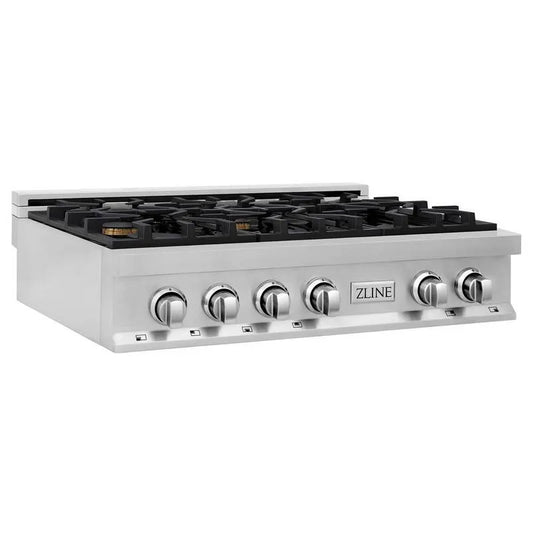 Gas Kochfeld, 36 in., 6 Burner, Edelstahl, Sealed-Burner Auftisch Cooking Surface, Gaskochfelder