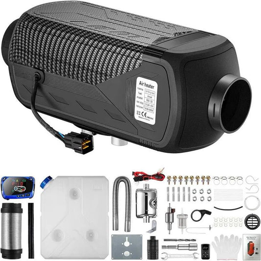 Raumheizung 12V-24V, Fernbedienung, schnelle Aufheizung, Wärmefunktion, 8KW, schnelles Aufwärmen Defrost Defog in Schwarz