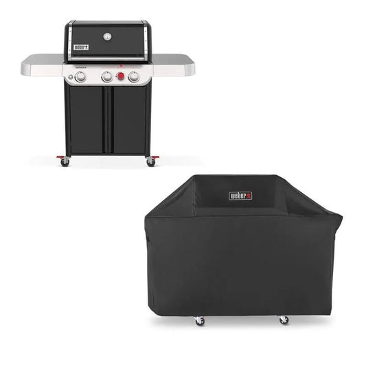 Weber E-325 Brenner Flüssigpropangasgrill, 3-Burner, Schwarz, Propan-Grills