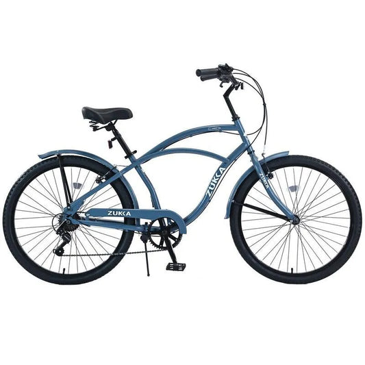 26 in., 26 in. Adult Blue 7 Stufen Beach Cruiser Fahrrad, 7 Stufen