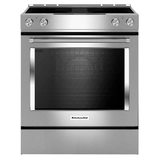 KitchenAid Electric Herd, 6. 4 cu. ft, 4 Brenner, Edelstahl, Selbstreinigung, Konvektionskochen, 6.4 cu. ft