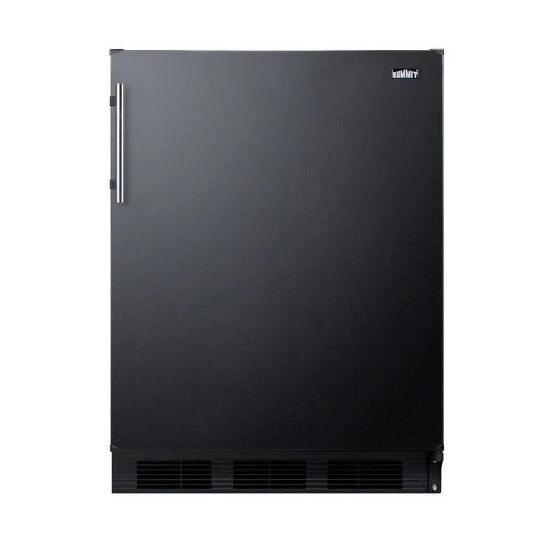 Gefrierschrank, Summit Appliance, 24 in. W 5, 5 cu. ft. Gefrierloser Kühlschrank in Schwarz, Freiluftkühlschränke, 5.5 cu. ft