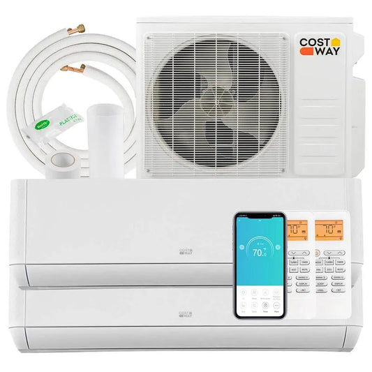 kanalloses Mini-Split-System SEER2, 21. 5 SEER2, 2 Zone, 36K, 12K, 18K
