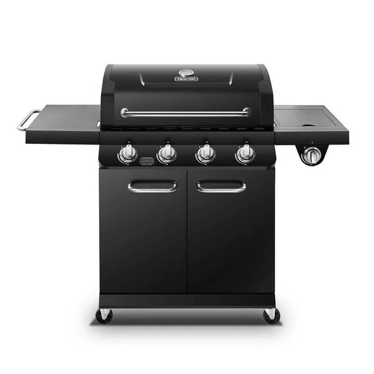 Brenner Propan Gasgrill 4-Burner, Flüssigpropan, Premier, Schwarz
