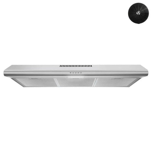 Dunstabzugshaube, 80 CFM, 36 in., LED Licht, Mesh Filters, Push Button Steuerung, Under Cabinet, Stahl, Gebürsteter Edelstahl, Unterbauhauben