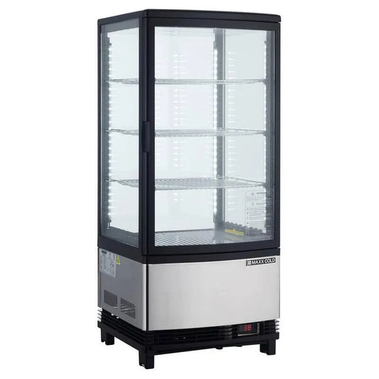 Kühlschrank 4-Sided, 16. 7 in., 3 cu. ft, in Schwarz/Edelstahl, Auftisch/Floor Display, 16.7 in