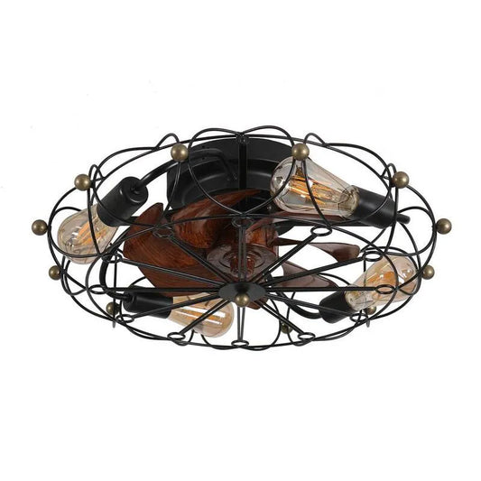 Deckenventilator, 19. 71 in., Fernbedienung, Innenbereich, Schwarz, ferngesteuerte Luftzirkulation, 19.71 in