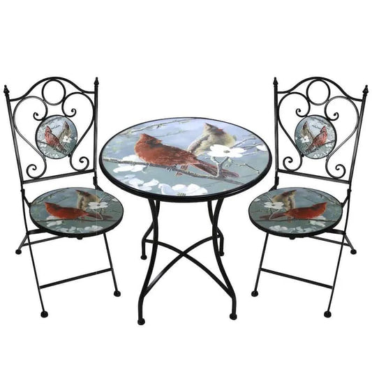 Teil Iron Bistro-Set 3 Teile, Round, Mosaic Iron Bistro-Set St. Louis
