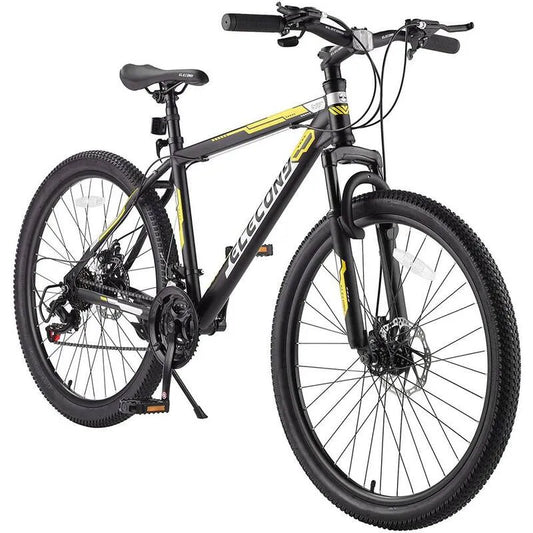 26 in., 26 in. Mountainbike 21 Geschwindigkeiten mit mechanischen Scheibenbremsen Hochkarbon-Stahlrahmen für Erwachsene und Jugendliche in Orange, 21 Geschwindigkeiten