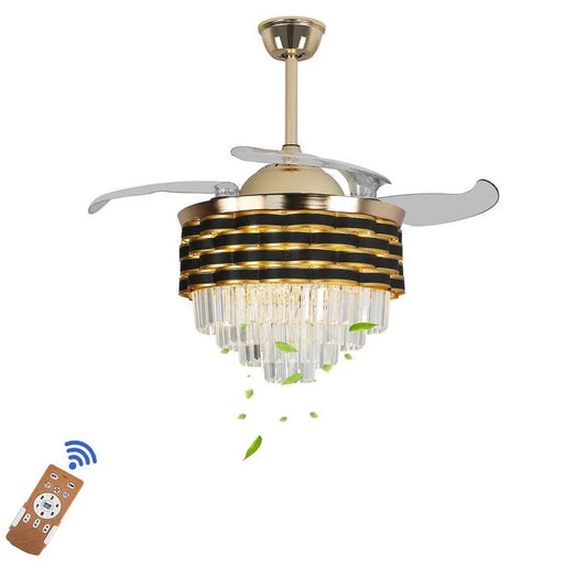 Deckenventilator 6-Stufen, 42 in., Reversible Motor und Fernbedienung, Innenbereich, Gold, Weiß
