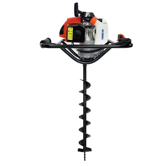 1-Man, 63 cc V-Type 1-Man 2-Stroke Gas Post Hole Digger Auger Powerhead, EPA Certified, Schwarz, Erdbohrer
